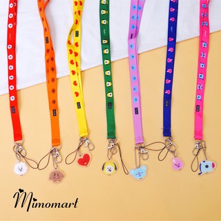 Dây Đeo Thẻ, Điện Thoại Idol MZ BT21 Tata Chimmy Cooky kèm ảnh nhựa cứng