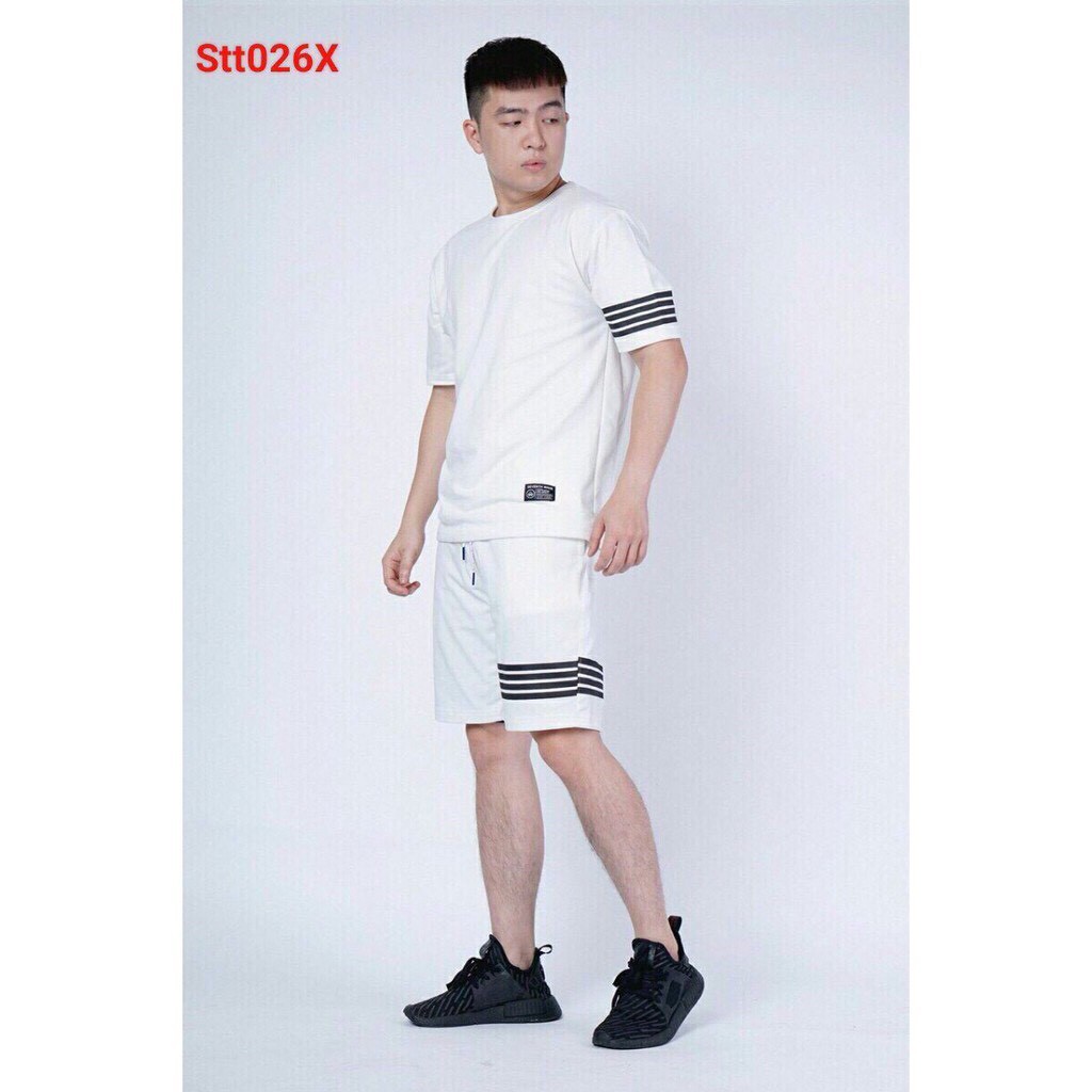 Bộ thể thao nam, ,FREE SHIP,Nguyên bộ thể thao 3 sọc tay nam, đồ mặc ở nhà,thấm hút mồ hôi cực tốt