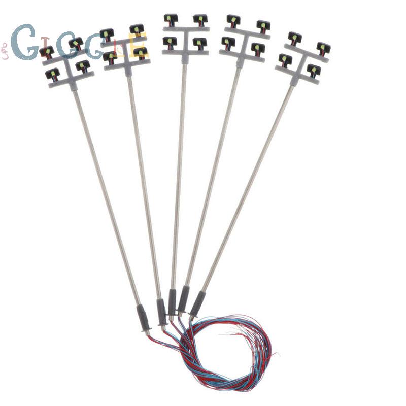 Set 5 Mô Hình Cột Đèn Đường Mini Trang Trí Tiểu Cảnh