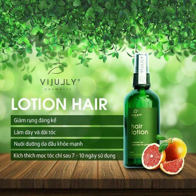 [Mua 2 tặng 1 ví nữ]TINH DẦU BƯỞI VIJULLY  NGUYÊN CHẤT HAIR LOTION  100ml trị rụng tóc , kích mọc tóc