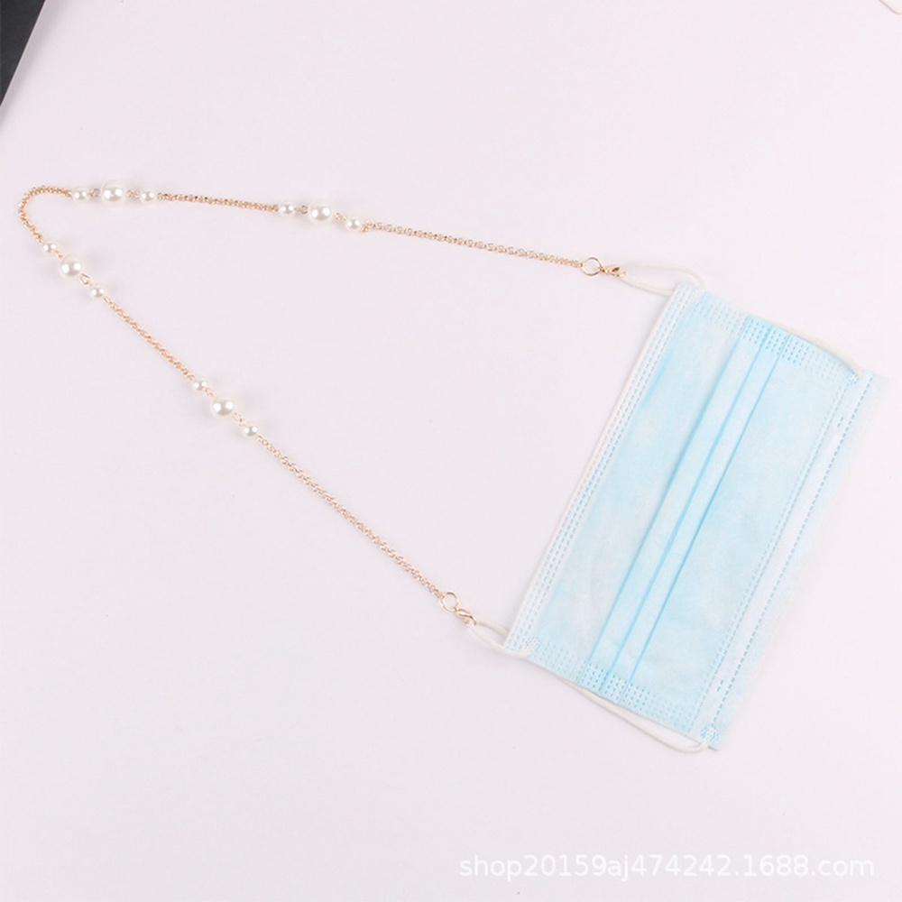 Dây đeo mắt kính chống thất lạc bằng kim loại đính ngọc trai nhiều màu tùy chọn