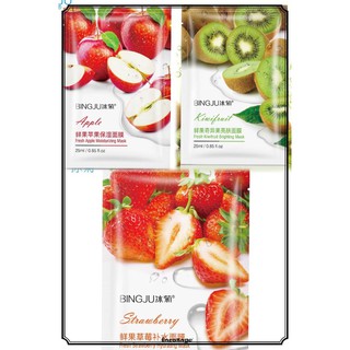 Mặt nạ trái cây Dâu Táo Kiwi Bingju dưỡng da hiệu quả từ thiên nhiên