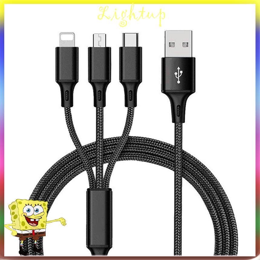 Dây cáp sạc nhanh 2.1A ba trong một cho xe hơi