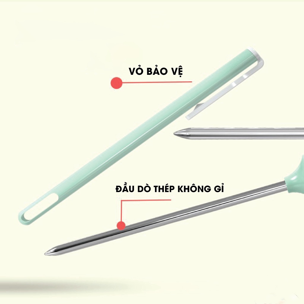 Nhiệt Kế Đo Nước Pha Sữa Misuta, Nhiệt Kế Misuta Đo Nước Pha Sữa Cho Bé Độ Chính Xác Cao