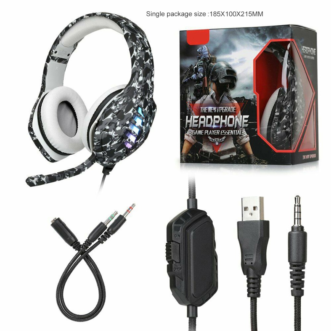 Tai Nghe Chụp Tai J1 Jack 3.5mm Có Micro Và Đèn Led Chuyên Dụng Cho Game Thủ Ps4 Slim / Pro Hengmatime | BigBuy360 - bigbuy360.vn