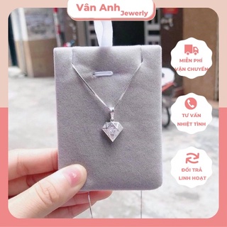Dây chuyền nữ bạc đẹp mặt kim cương, cá tính -925-vanpham