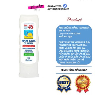 [SALE] [CAM KẾT 100% CHÍNH HÃNG] Kem Chống Nắng Floresan SPF45 Nga