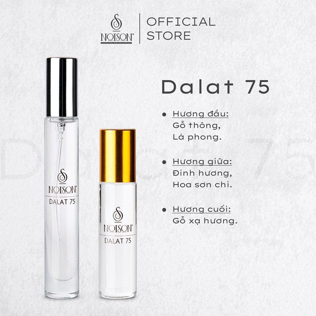 Tinh dầu Nước hoa Dalat 75 by Noison dạng lăn 10ML | Hương thơm của một Đà Lạt retro |