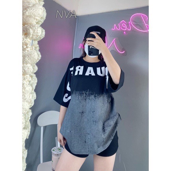 Áo Thun Loang Tay Lỡ Loang DQ ❤ Áo Phông Cotton Dáng Rộng Nam Nữ NVA92