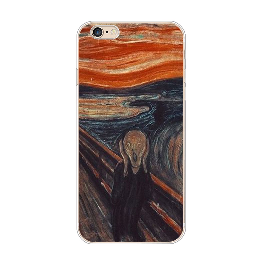 Ốp Điện Thoại Silicon Mềm Trong Suốt Chống Sốc Họa Tiết Tranh Sơn Dầu Van Gogh Cho iphone 4 4s 5 5s se 6 6s plus
