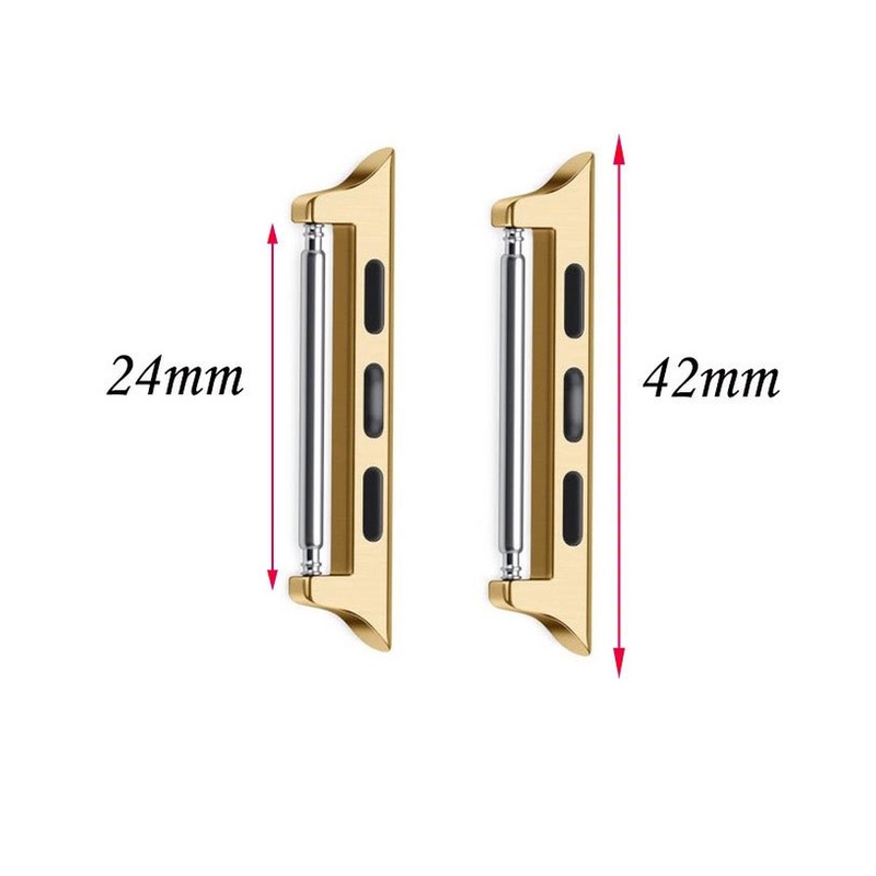 Đầu nối dây đồng hồ Apple Watch Series 7 45mm 40mm 44mm 38mm bằng thép không gỉ