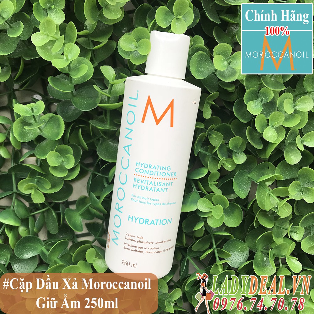 [ MOROCCANOIL CHÍNH HÃNG ] Dầu gội và dầu xả Giữ Ẩm Moroccanoil Hydrating Shampoo & Conditioner 250ml