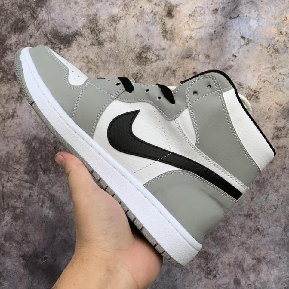 [ 𝗦𝗮𝗹𝗲 Đ𝗮̣̂𝗺 ] Giày thể thao Jordan 1 cao cổ màu xám , giày sneaker JD1 nam nữ  full box full bill