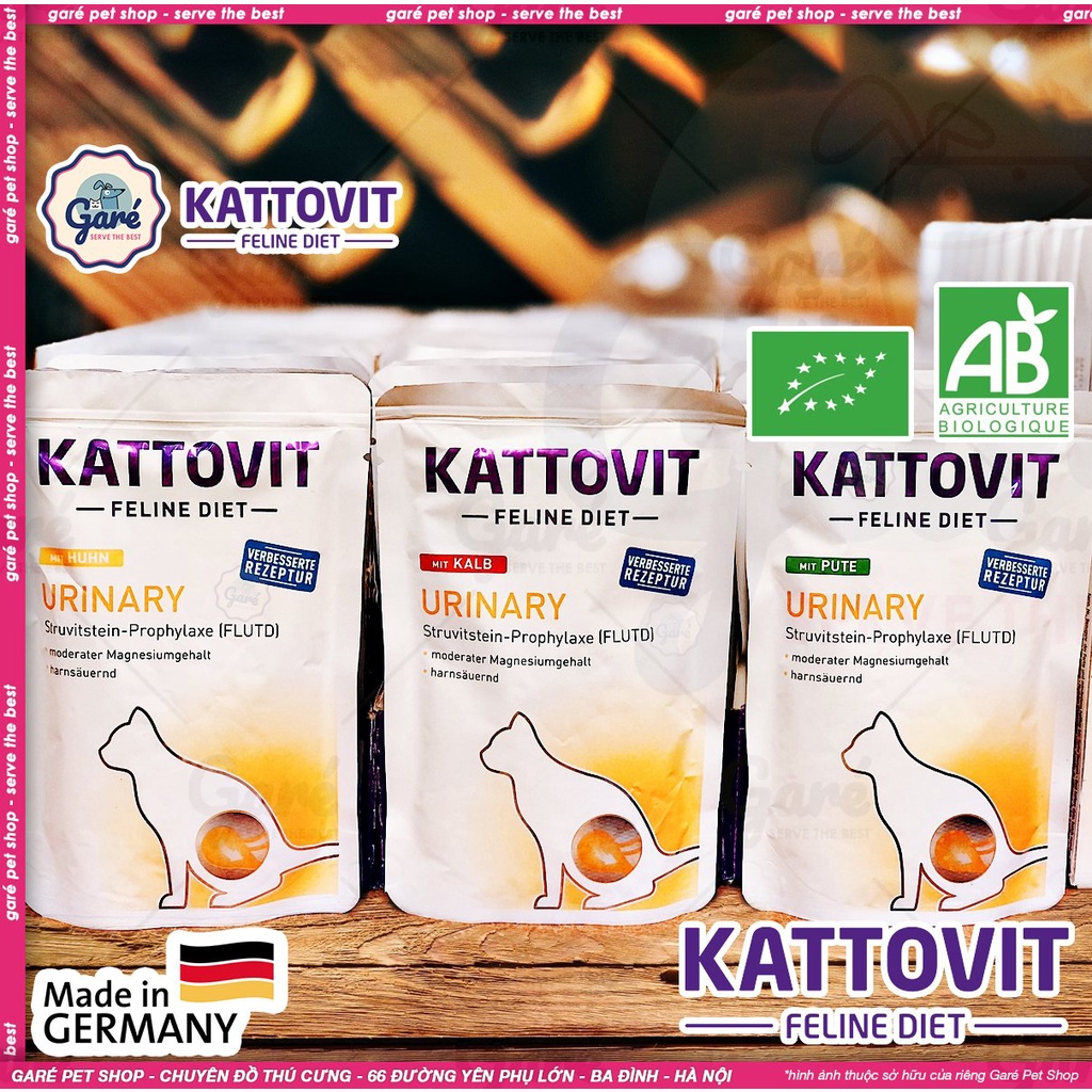 Pate Đức chức năng cho Mèo Kattovit Urinary Renal Gastro Recovery - Pate hỗ trợ Mèo Thận Tiết niệu Tiêu hóa Phục hồi