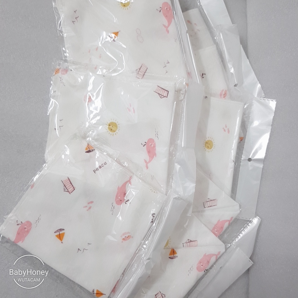Set 2 chiếc Khăn yếm tam giác cho bé 100% cotton