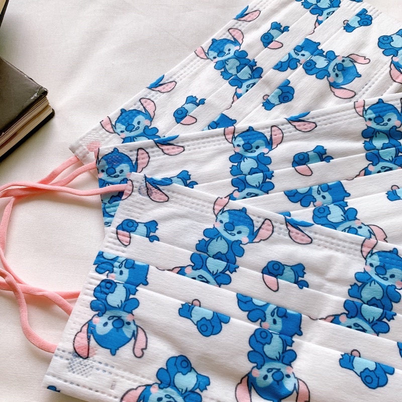 khẩu trang kháng khuẩn - Combo 10 cái - Stitch xanh