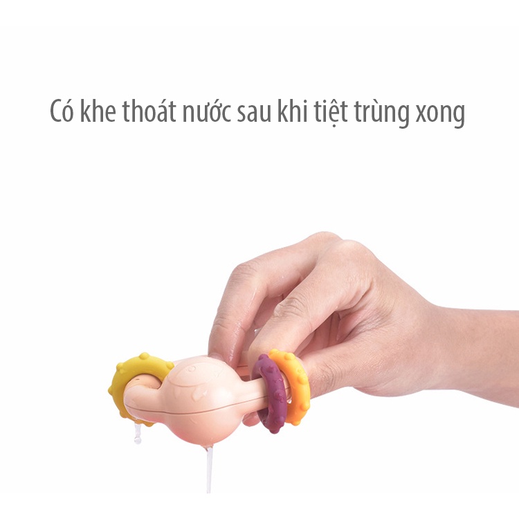 Bộ Xúc Xắc Gặm Nướu Silicon Cầm Tay An Toàn Cho Bé 6, 8, 10 Chi Tiết  GN011