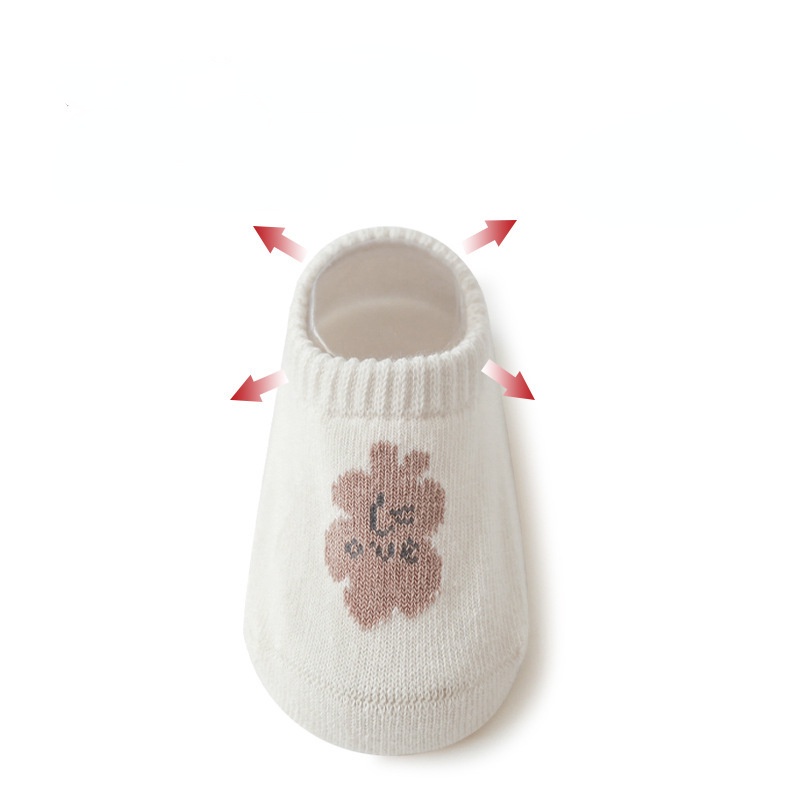 Vớ cotton Cổ Thuyền Ngắn Cách Nhiệt Thoáng Khí Chống Trượt In Họa Tiết Hoạt Hình Thời Trang Xuân Hè Cho Bé