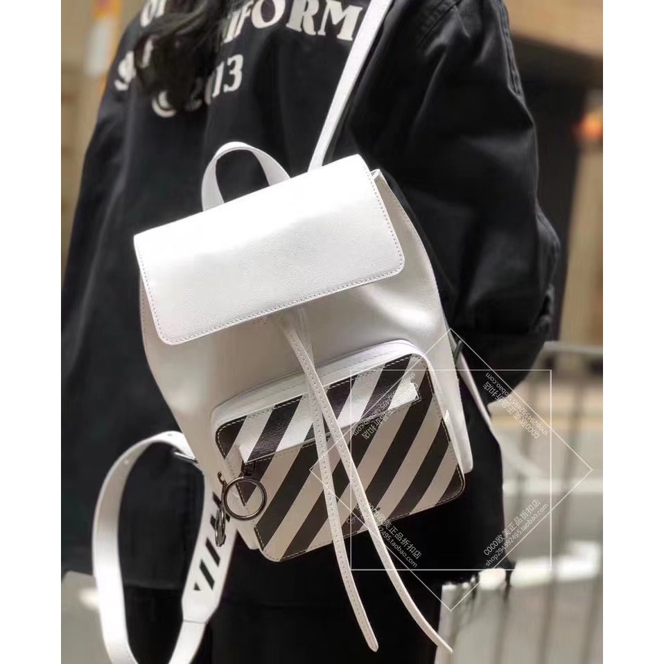 Có sẵn - OFF-White Balo Backpack Diag Trắng Bag bao gồm quai full box đủ phụ kiện offwhite