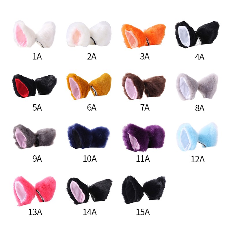 Kẹp tóc BeautyBigBang hình tai mèo bằng chất liệu lông mềm dễ thương cho nữ