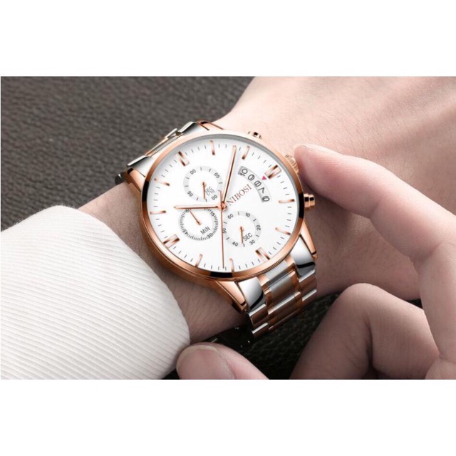 [CHÍNH HÃNG] Đồng hồ nam NIBOSI 1985 V4 dây thép đặc cao cấp, phong cách doanh nhân | BigBuy360 - bigbuy360.vn