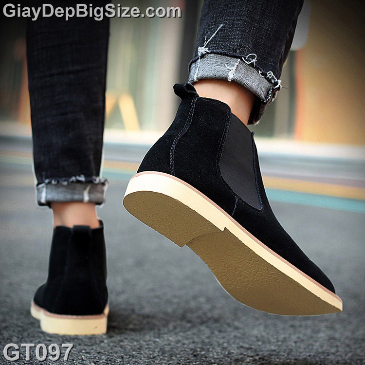 Giày Boot (bốt) Chelsea, giày cổ cao big size cỡ lớn EU:45-46 cho nam chân thon cân đối