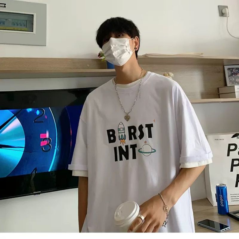 Áo thun tay lỡ unisex Birst Into