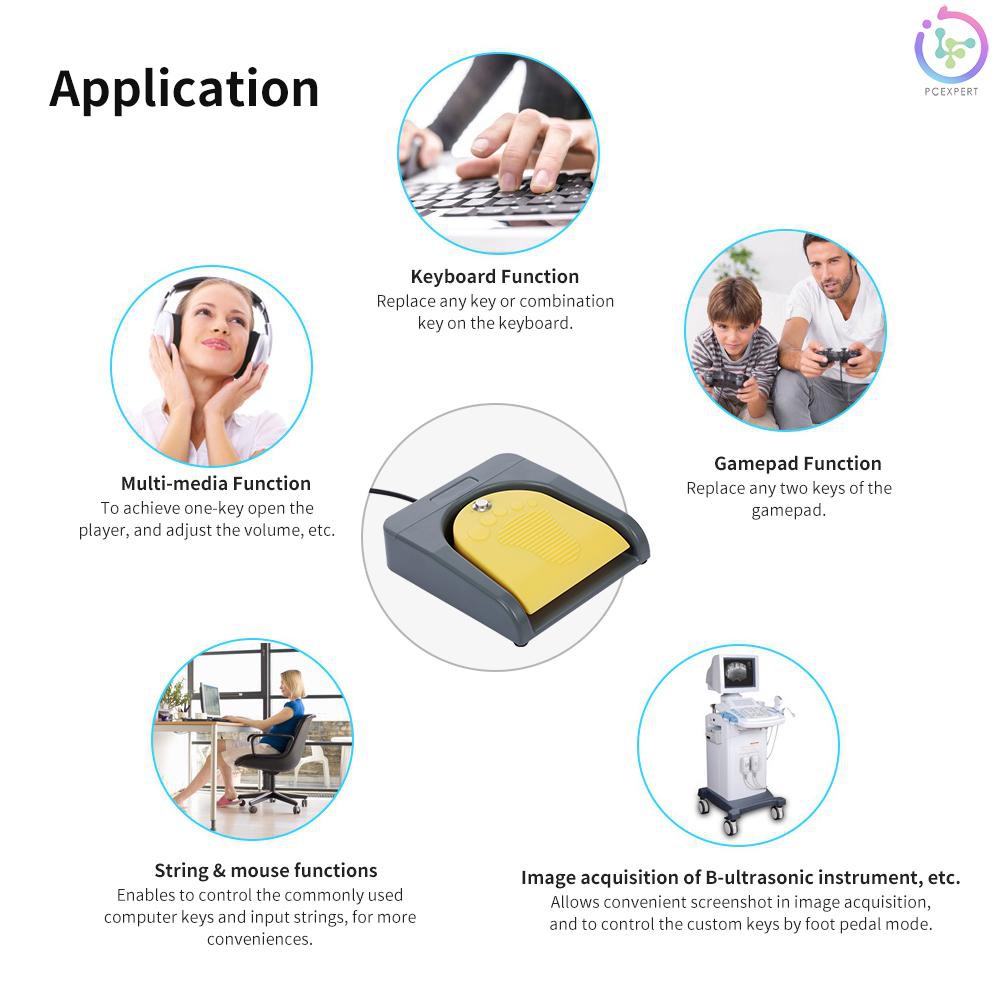 Bàn đạp điều khiển chân USB bàn phím máy tính FS2016USB2A