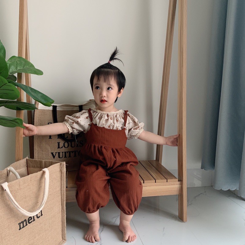 Quần cho bé Phuongboutique Áo yếm bé gái từ 10-20kg