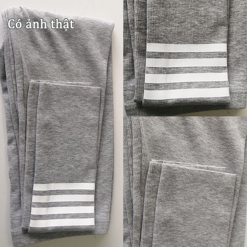 Quần legging thể thao họa tiết sọc ngang năng động cho nữ có size lớn phù hợp 65kg | BigBuy360 - bigbuy360.vn