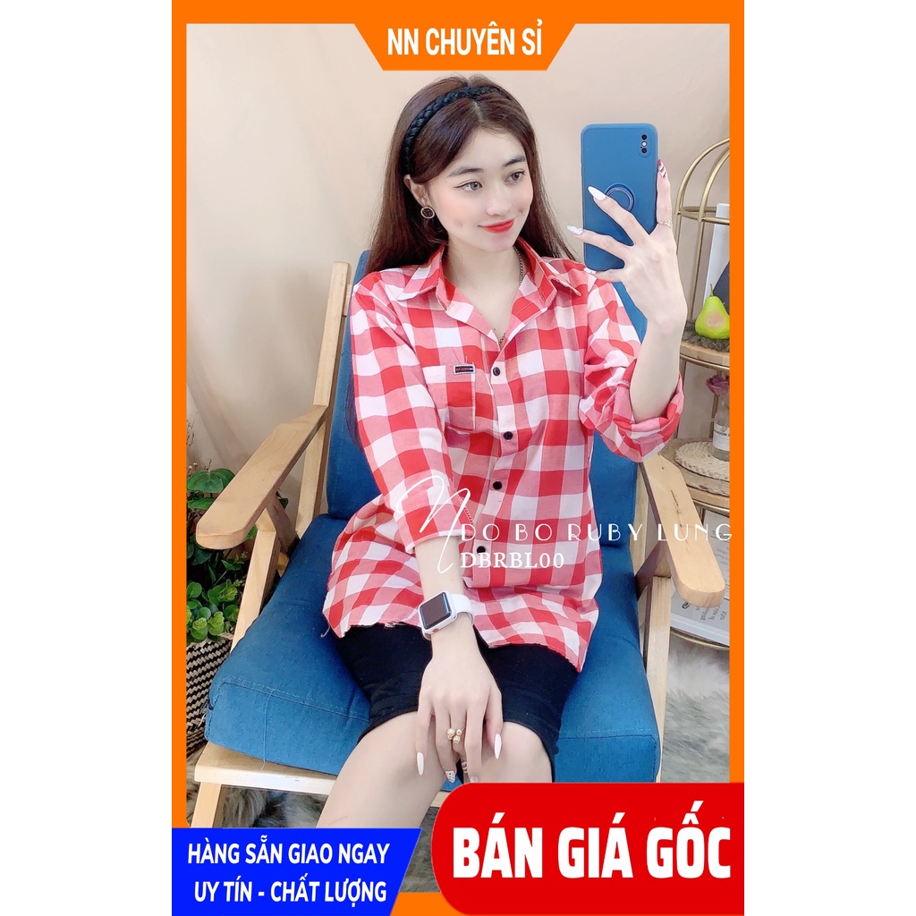 Đồ bộ nữ mặc nhà chất kate mềm mịn mát áo sơ mi phối quần ngố co giãn DBRBLCT