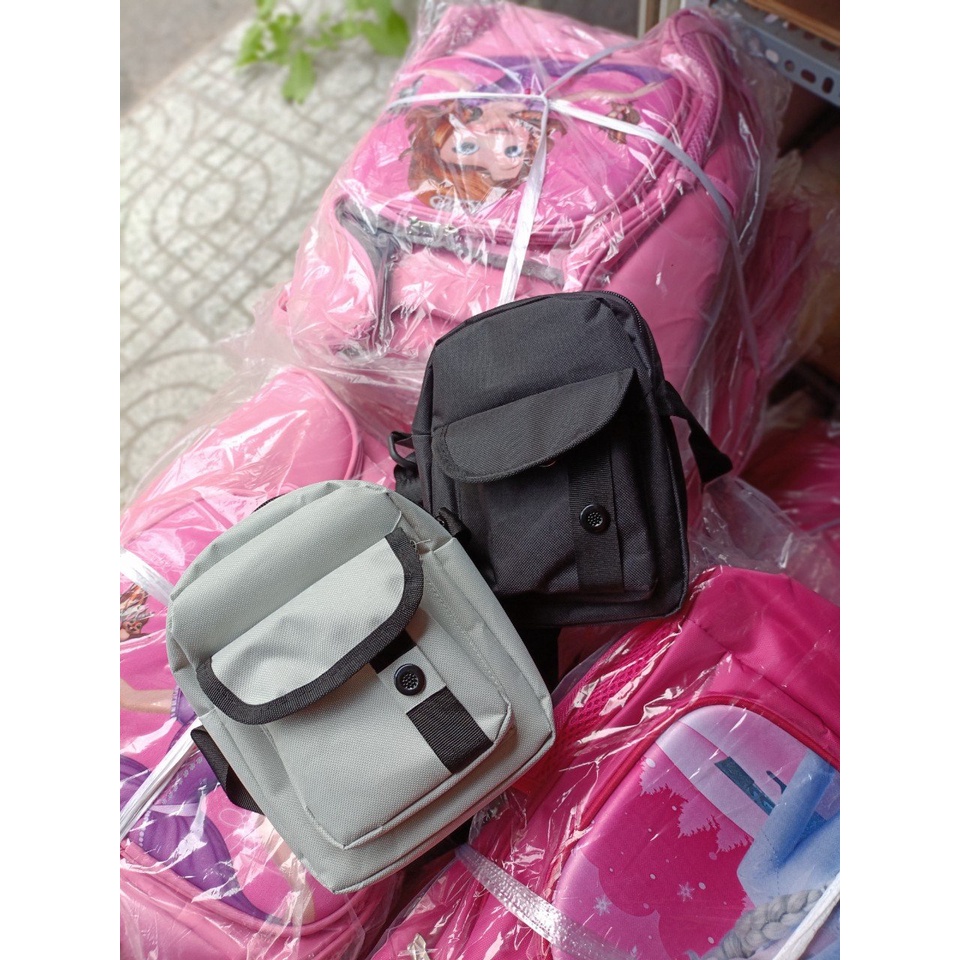 ⚡ unisex Đen xám ⚡Túi đeo chéo ĐỰNG ĐIỆN THOẠI, CHẤT vải BỐ KAKI DÂY DÙ cá tính sành điệu NAM NỮ 2 MÀU ĐEN XÁM M01