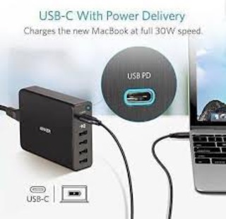Sạc Anker PowerPort + 5 USB-C A2053 - 5 cổng, 60W