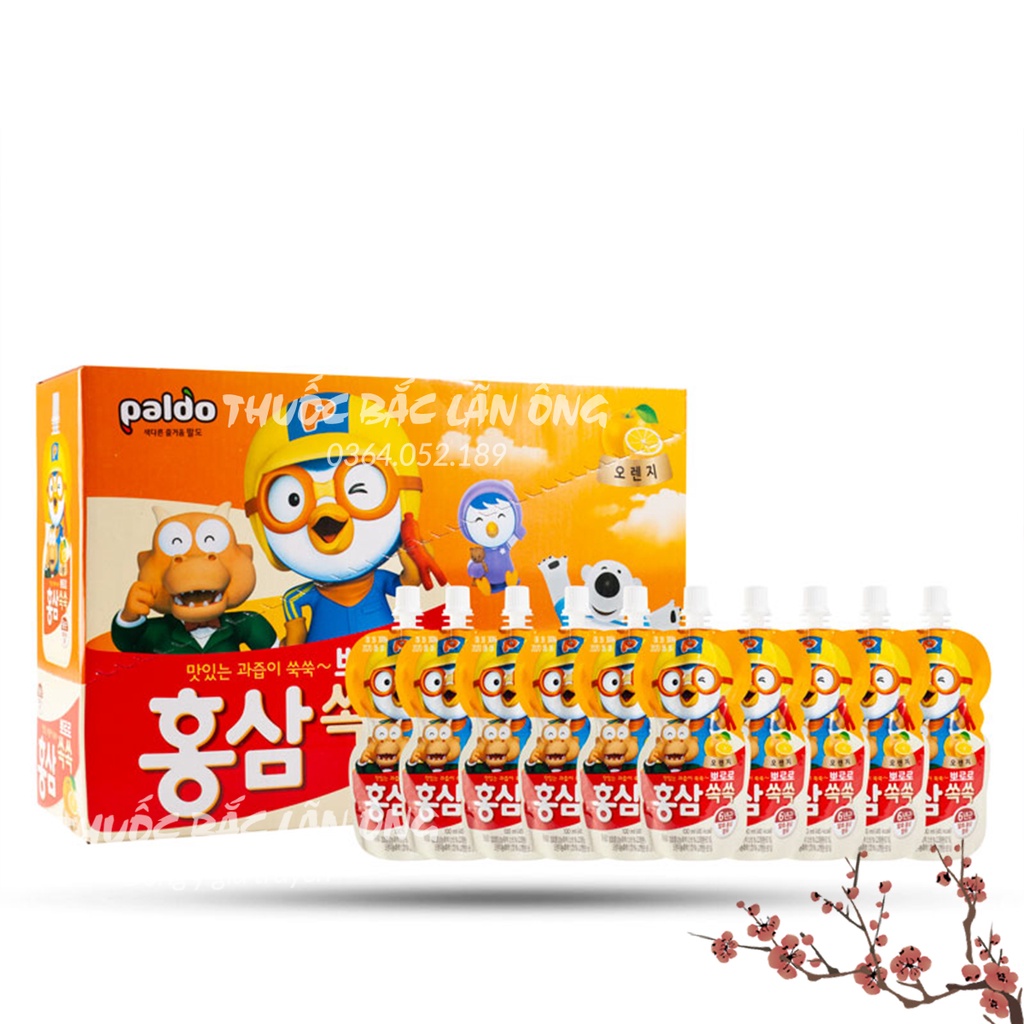 Nước hồng sâm hoa quả Paldo Pororo Hàn Quốc (nước trái cây) 100ml - Thuốc Bắc Lãn Ông