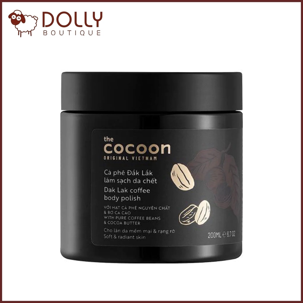 Tẩy Da Chết Cocoon Dak Lak Coffee Body Polish Từ Cà Phê Đak Lak 200ml