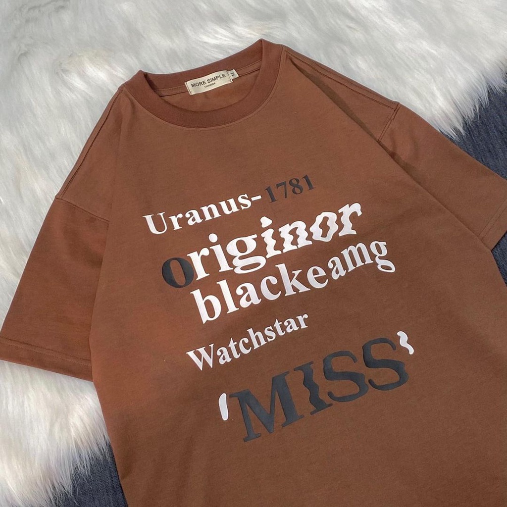 Áo Thun Tay Lỡ MISS Form Rộng Vải Thun Cotton Phong Cách Hàn Quốc Unisex