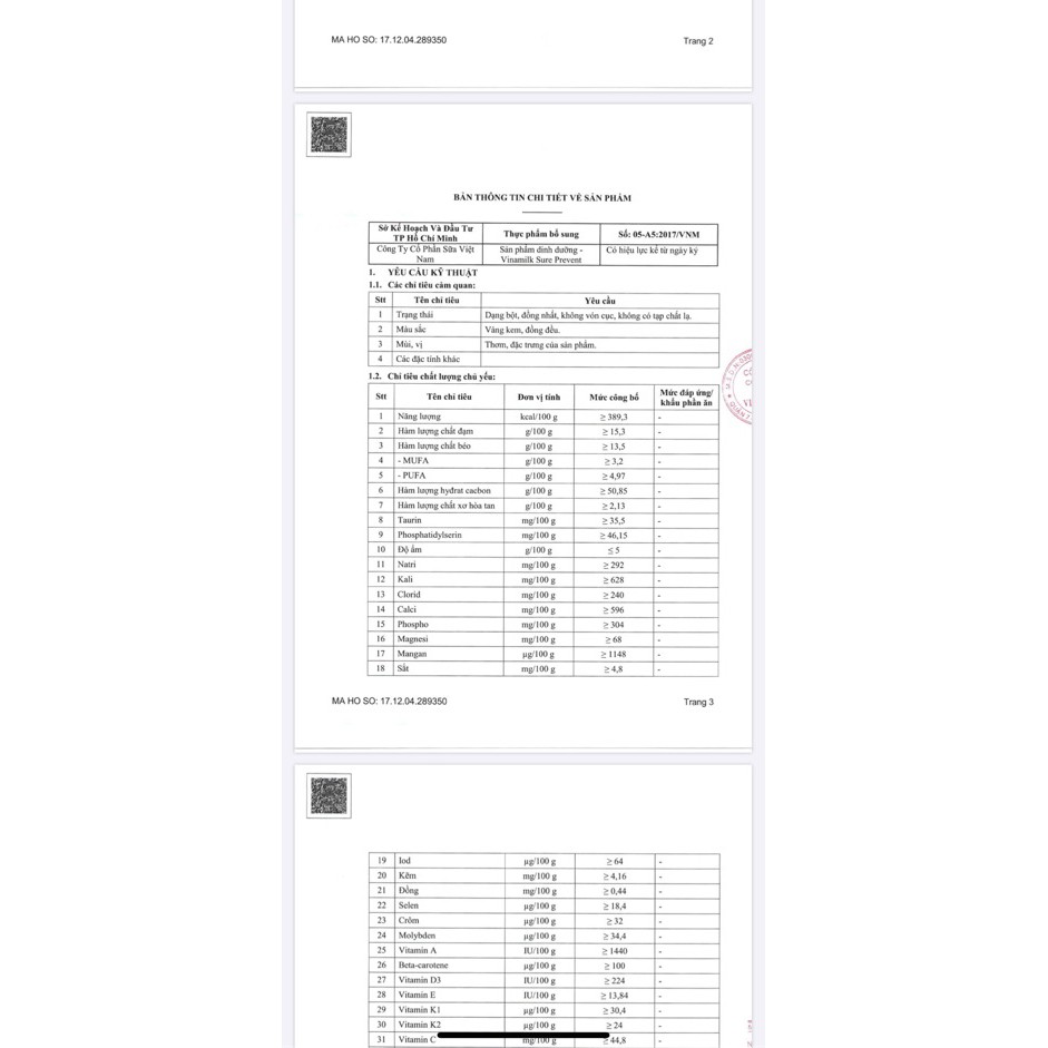 Sữa bột Vinamilk Sure Prevent 900g (Hộp thiếc)