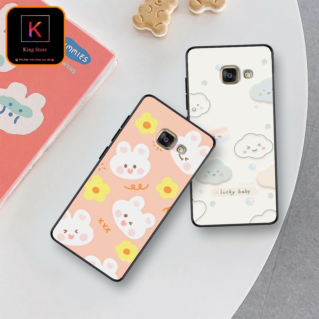 Ốp lưng Samsung A7 2016 - A5 2016 - A3 2016 - Ốp in hình Gấu&amp;Thỏ siêu xinh - Lưng nhám viền TPU chống trầy xước