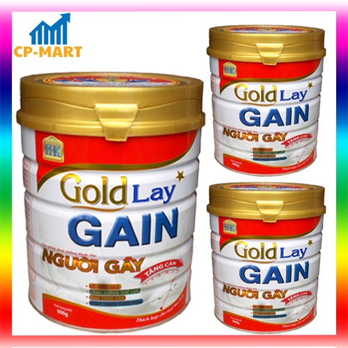 Sữa tăng cân Goldlay Gain 900g - Dành cho người gầy, trẻ suy dinh dưỡng, phù hợp mọi lứa tuổi