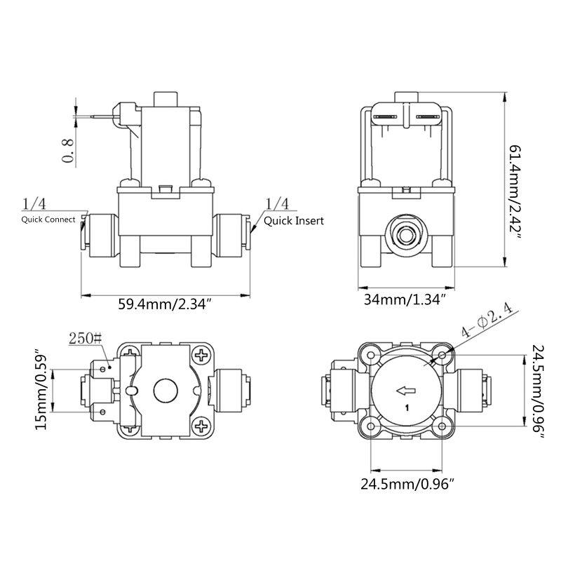 Van Điện Từ Đóng Mở 1 4 Ren 12V 24V Chất Lượng Cao