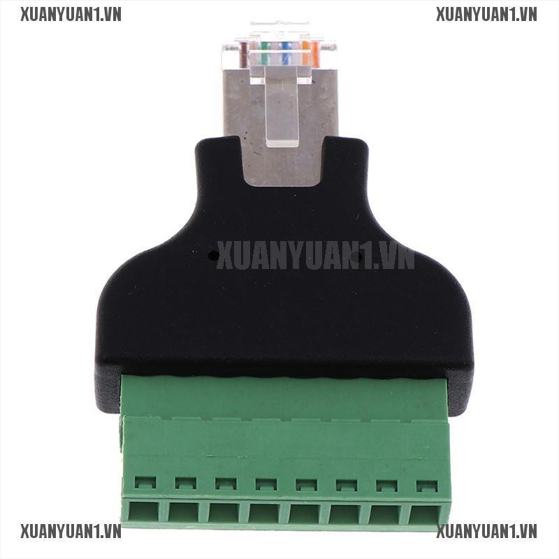 Giắc chuyển đổi từ 8P8C RJ45 cổng cắm internet sang 8 pin av