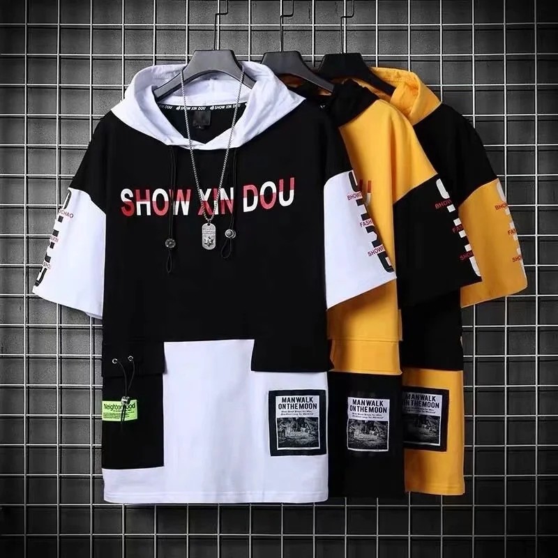 Áo Hoodie Ngắn Tay Phong Cách Hàn Quốc Dành Cho Nam