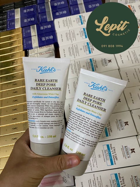[Chính Hãng] Sữa Rửa Mặt Đất Sét Kiehls - Rare Earth Deep Pore Daily Cleanser 150ml -Srm Kiehls Đất Sét | BigBuy360 - bigbuy360.vn