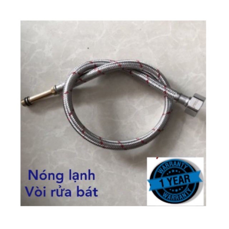 Dây cấp nước nóng lạnh vòi chậu rửa bát, vòi rửa mặt 1 lỗ