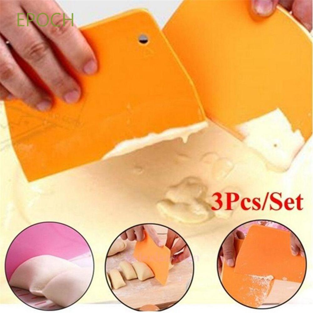 Epoch Set 3 Dụng Cụ Cắt Bột Làm Bánh Bằng Nhựa Nhiều Màu Tiện Dụng