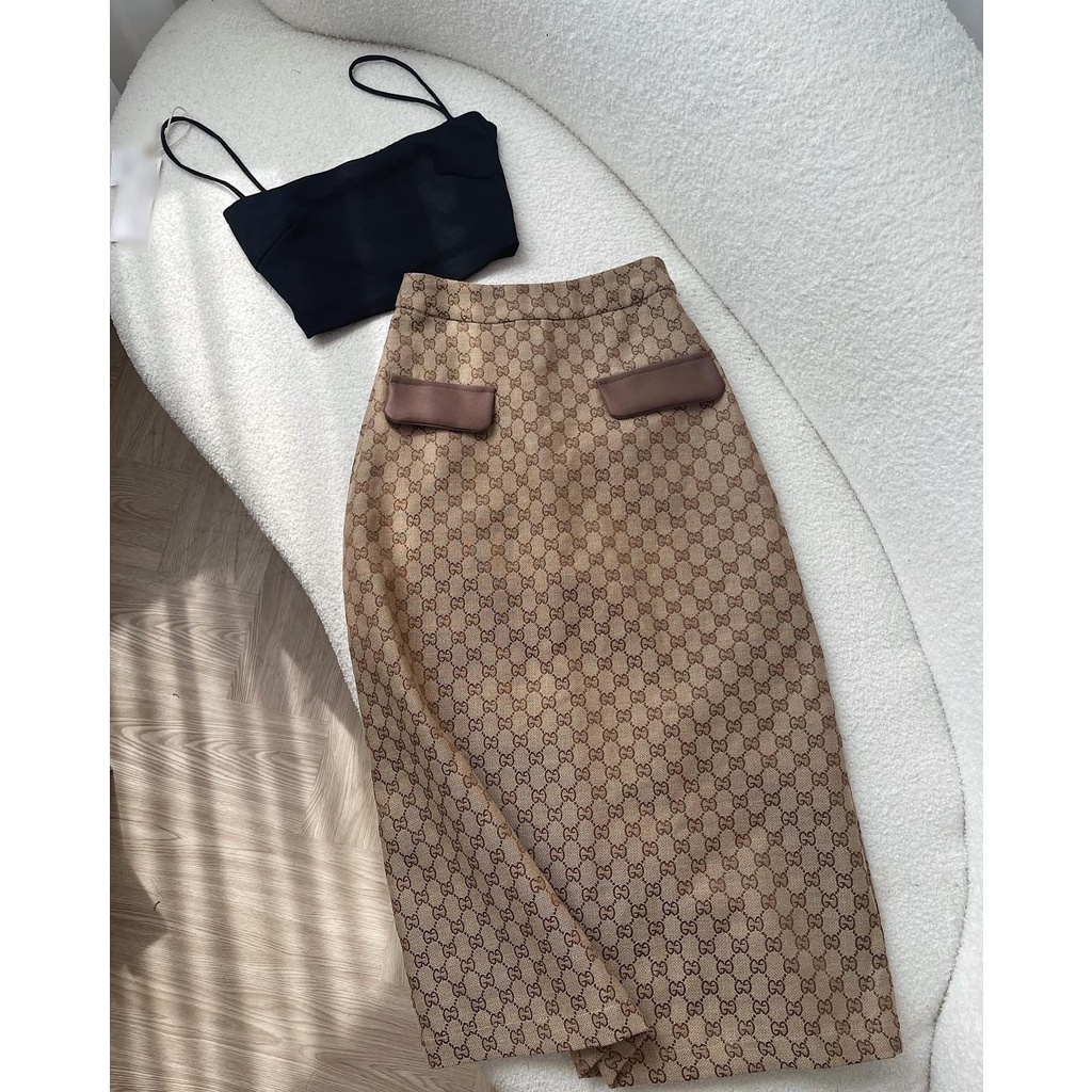 ZUKY Chân váy gấm Gucci ngắn và dài | BigBuy360 - bigbuy360.vn
