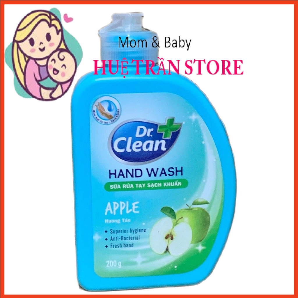 Sữa rửa tay diệt khuẩn Dr.clear 200 ml, Tay Trắng, Mềm Mại, Hương Thơm Dễ Chịu