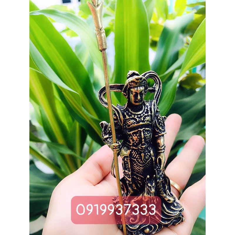 Tượng đồng Nhị lan thần Dương Tiễn ( cao 9,5 cm )