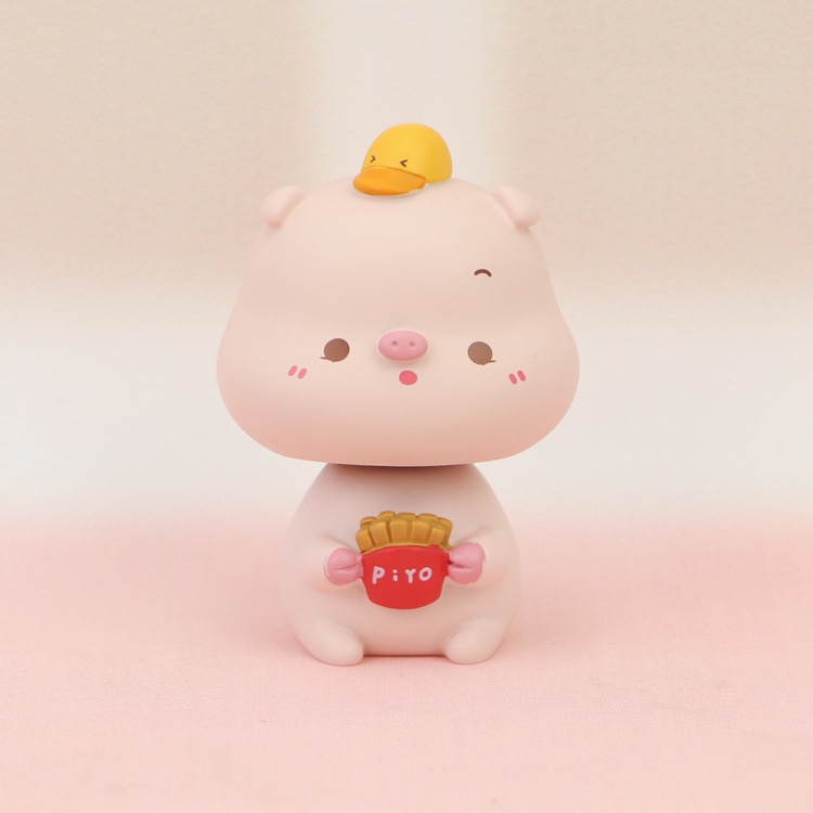 Set 6 mô hình heo lợn má hồng biểu cảm đáng yêu dễ thương để bàn học, làm việc, trang trí nhà cửa, quà tặng bạn bè - Ráp