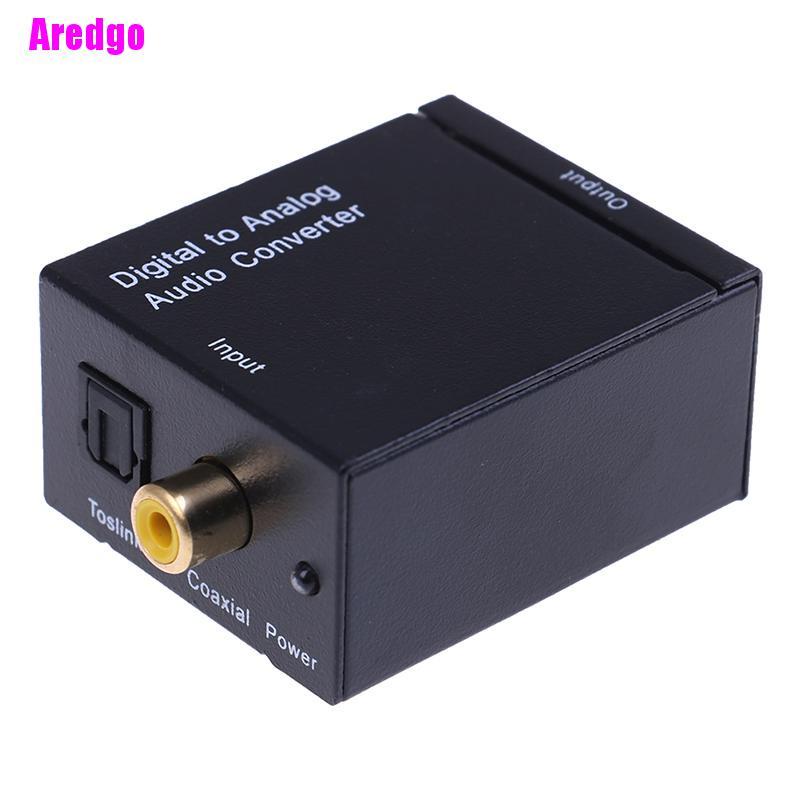 [Aredgo] Optical coaxial toslink digital to analog audio converter adapter RCA L/R